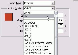  Color Mode    New Color Swatch